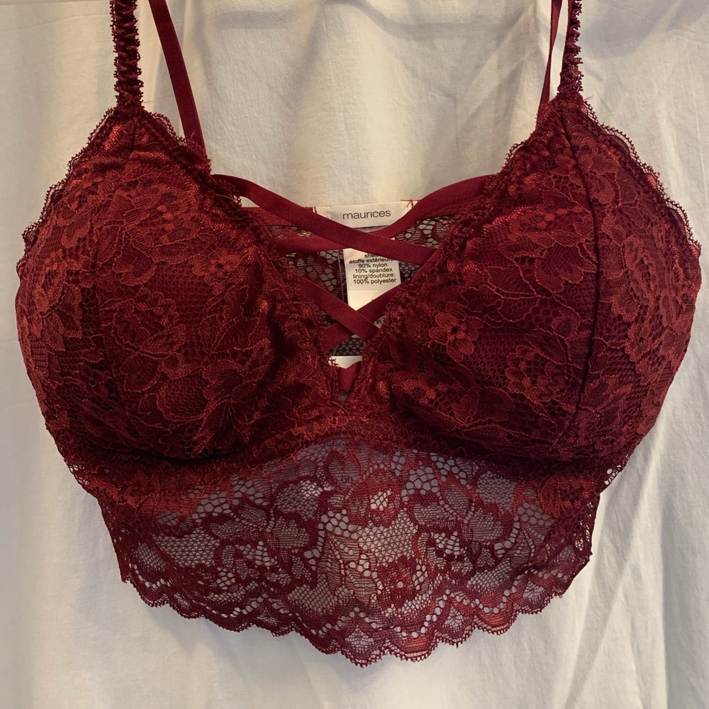 Maurices maroon bra XL